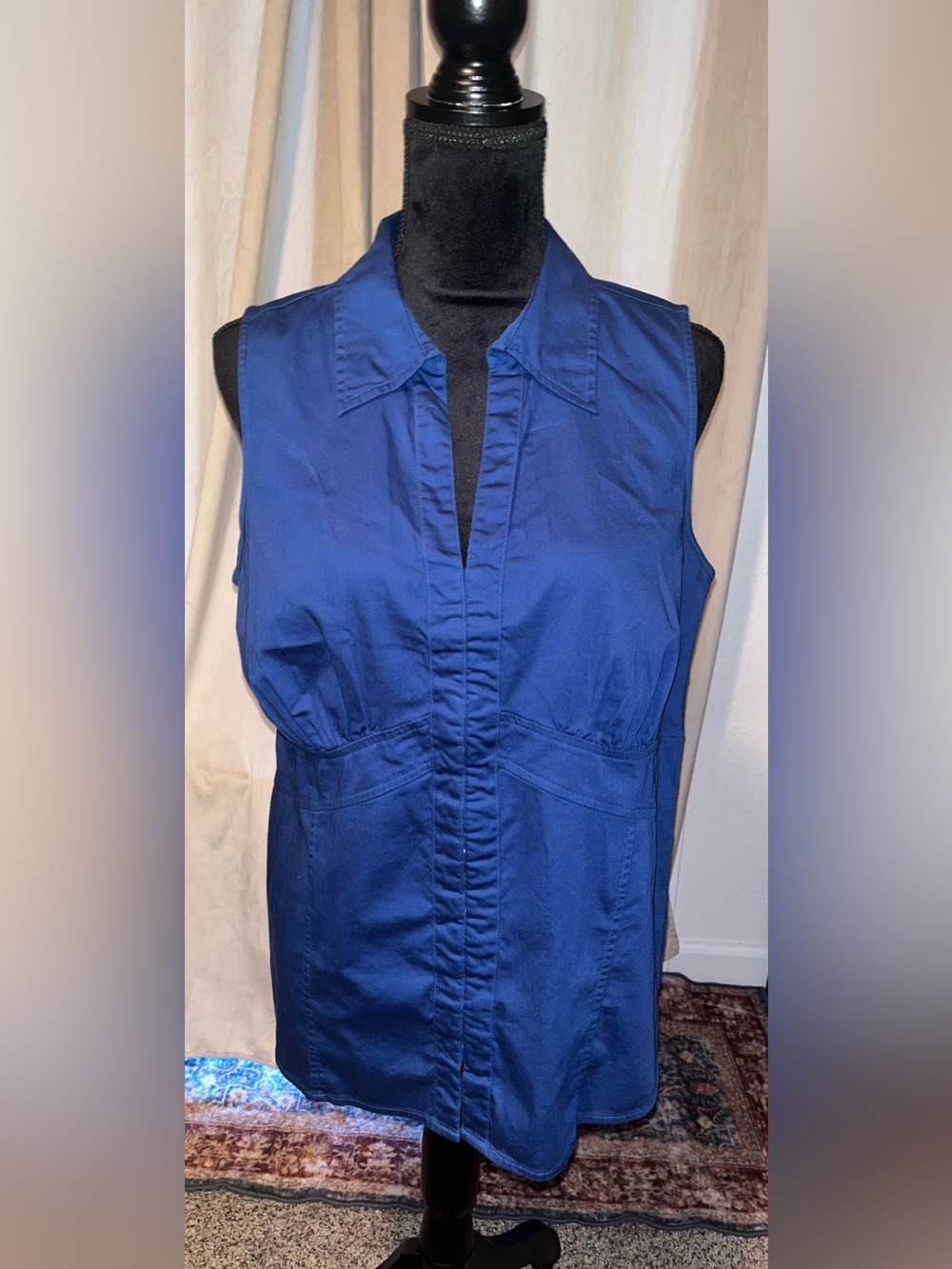 Venezia Sleeveless Top in Deep Blue 14/16